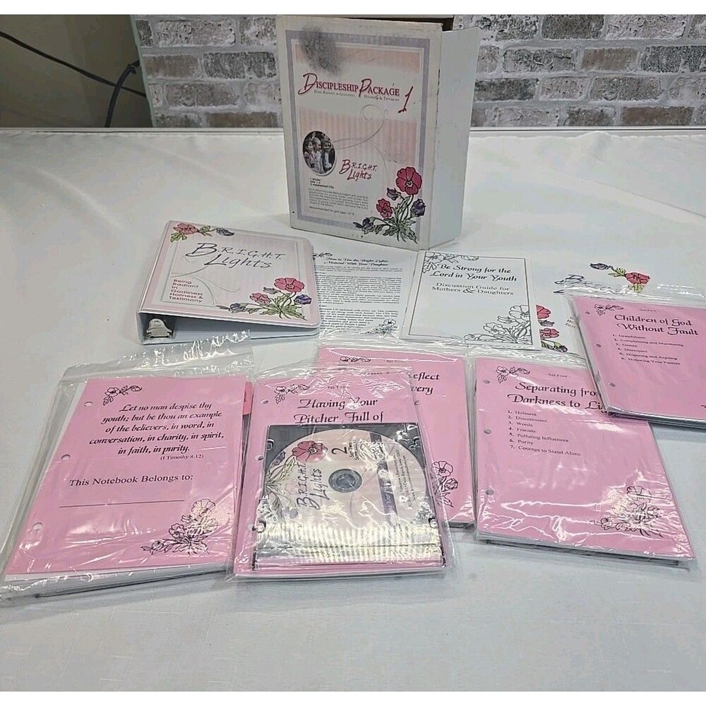 Bright Lights Discipleship Package 1 Binder and 5 CDs Unused Christian Study